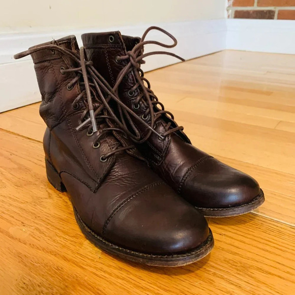 Nice! $428 Women's FRYE Sabrina 6G Lace-up LEATHER BOOTS Size 8 - Picture 3 of 16